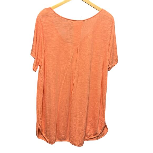 J Jill Women Tunic‎ Top XL Orange Slub Knit Tee Minimal Resort Coastal Beachy - Picture 3 of 8